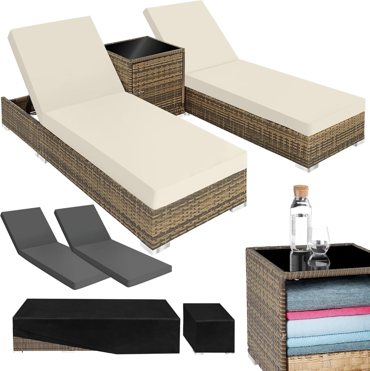Transform Your Garden with the TecTake Rattan Sun Lounger Set Cover